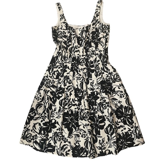 RALPH LAUREN | Black/White Floral Dress | Size 4 - Picture 1 of 7